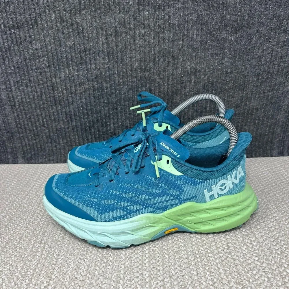 Hoka One One Speedgoat 5 Deep Lagoon Blue Green Running Shoes Women’s 6.5 B